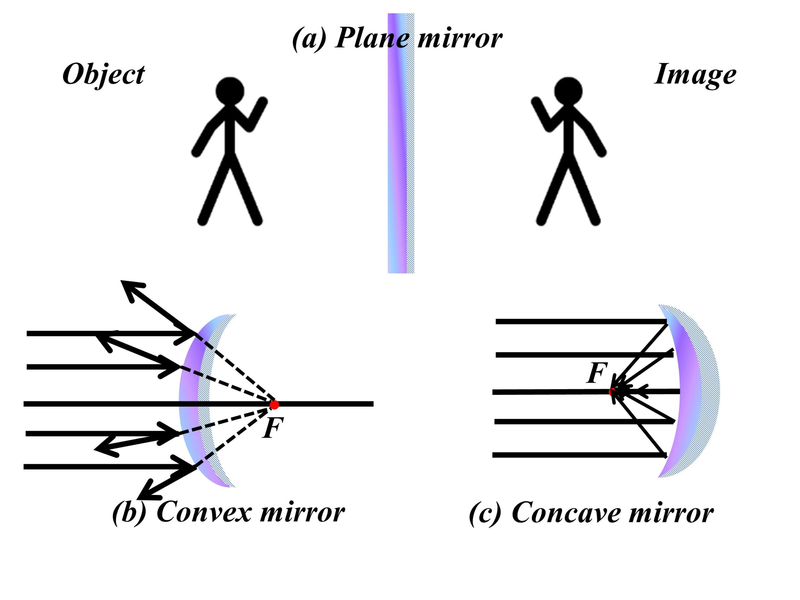 Types Of Mirrors Plane Convex And Concave Mirrors Scaled 